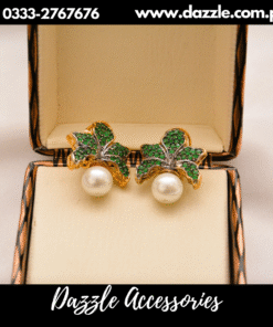Trending Green pearl studs