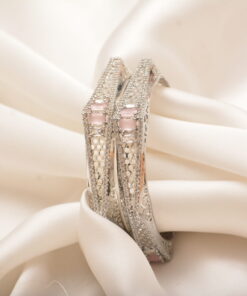 alluring silver pink bangles