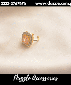 amazing golden pink ring