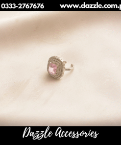 amazing silver pink ring