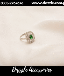 angelic silver emerald ring