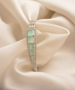 beautiful silver mint bracelet