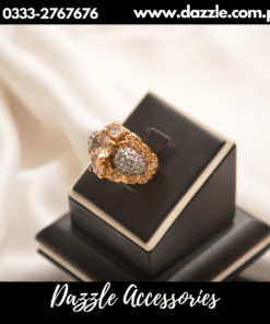 champagne zirconia ring