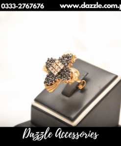 classic golden black ring