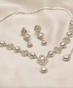 dazzling  gold plated silver set