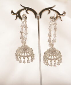 dazzling zirconia baali jhumka