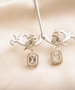 elegant silver earrings