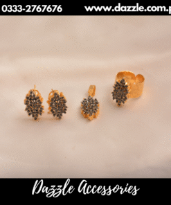 exclusive black golden zircon combo