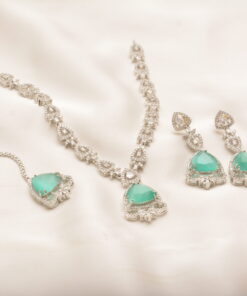 glamurous mint silver set