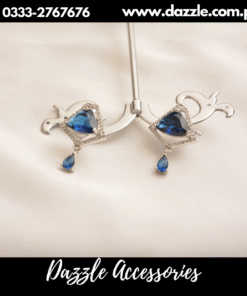gorgeous  blue zirconia studs