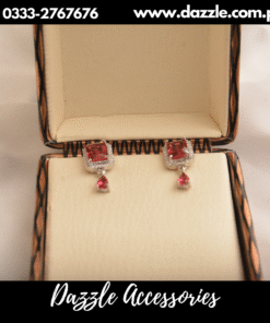 gorgeous maroon zirconia studs