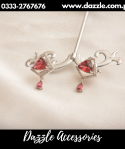 gorgeous tourmaline red studs