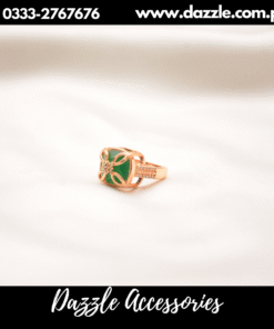 green golden gem ring