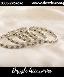 inspiring Silver black 4 bangles
