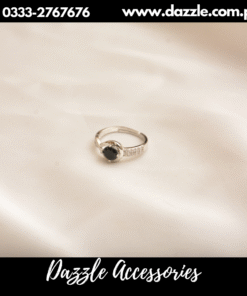 italian polish black stone ring