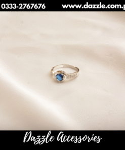 italian polish blue stone ring