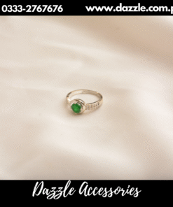 italian polish green stone ring