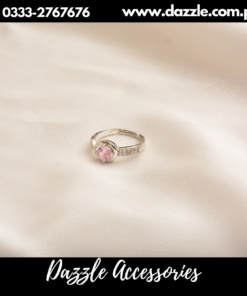 italian polish pink stone ring
