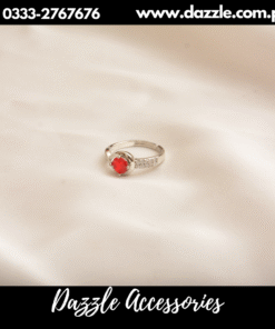 italian polish red stone ring