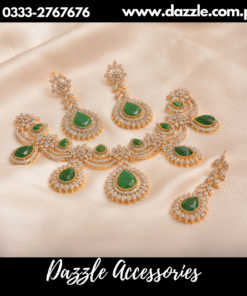 majestic 21 carat emerald bridal set
