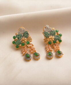 marvelous zirconia green earrings