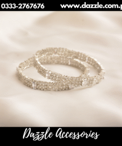 mesmerizing silver bangles pair