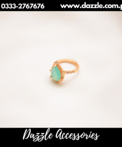 mint green stone ring