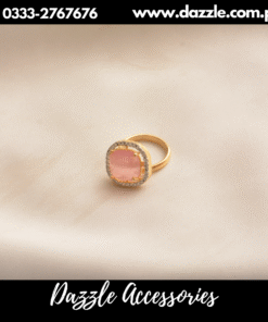 pink gold gem ring