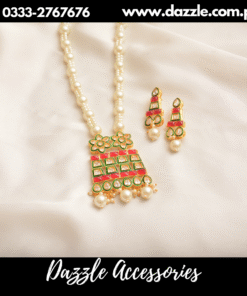 red green pearl maala