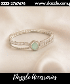 silver mint  gem  bracelet