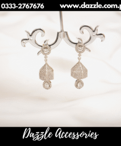 sparkling zirconia jhumki