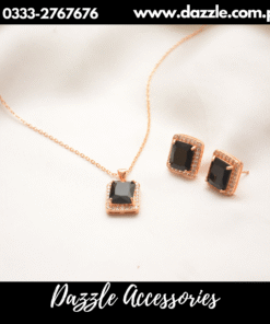 splendid black Gem Locket set