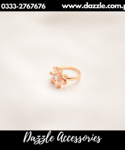 trendy floral stone ring