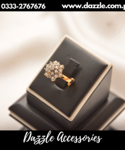 white diamond cut ring