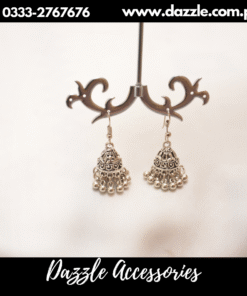 Classic silver jhumki