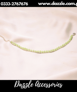 Crystal mint anklet
