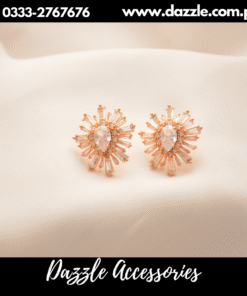 Dazzling golden Zircon studs