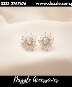 Dazzling silver Zircon studs
