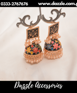 Meena kari black multi jhumka