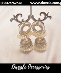 Silver Hoop Jhumka