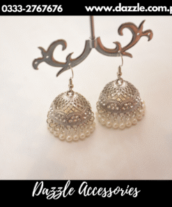 Silver stone jhumka