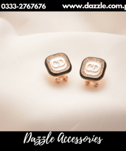 Stunning white black studs