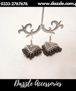 Stylish black pearl jhumki