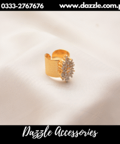 Trendy Gold Plated Zirconia Ring