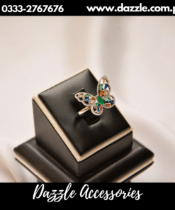 butterfly multi stone ring