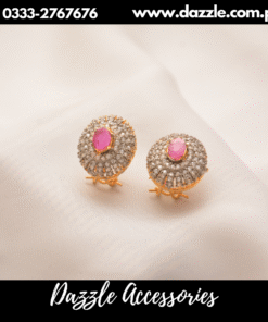 captivating zirconia ruby studs
