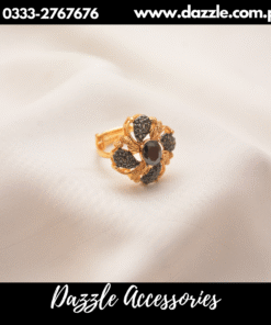 classic gold plated black ring