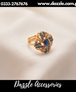 classic gold plated blue ring