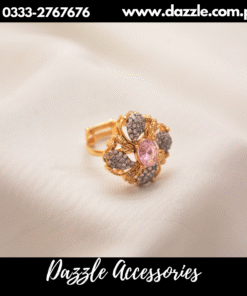 classic gold plated pink ring