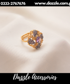 classic gold plated purple ring